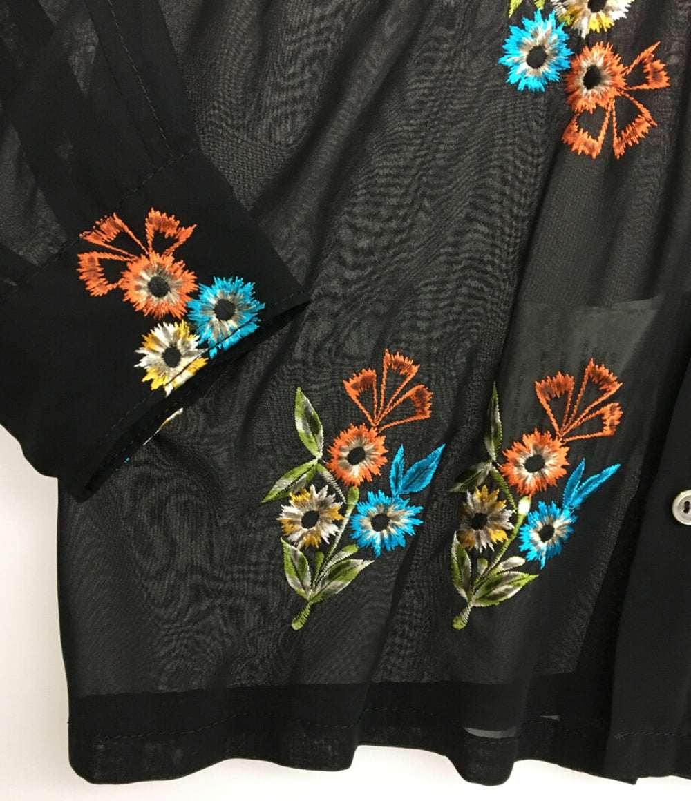 tricot COMME des GARCONS 2005AW 花刺繍ブラウス TP-B012 レディース