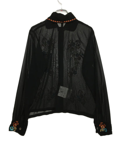 tricot COMME des GARCONS 2005AW 花刺繍ブラウス TP-B012 レディース SIZE M トリココムデギャルソン