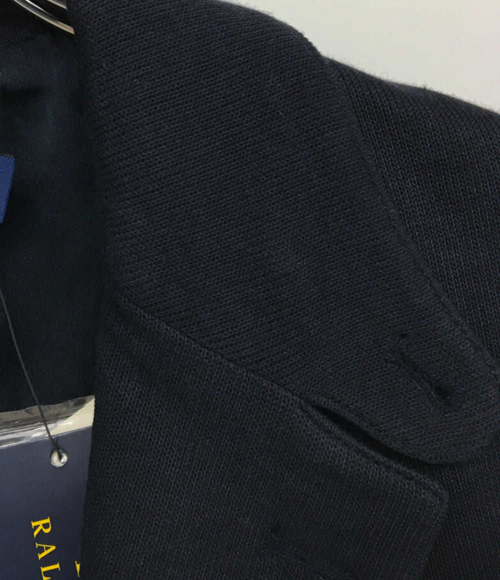 美品 POLO RALPH LAUREN ジャケット ネイビー コットンニットブレザー 金ボタン レディース SIZE 8 ポロ・ラルフローレン