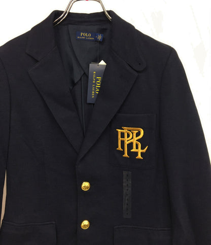 美品 POLO RALPH LAUREN ジャケット ネイビー コットンニットブレザー 金ボタン レディース SIZE 8 ポロ・ラルフローレン