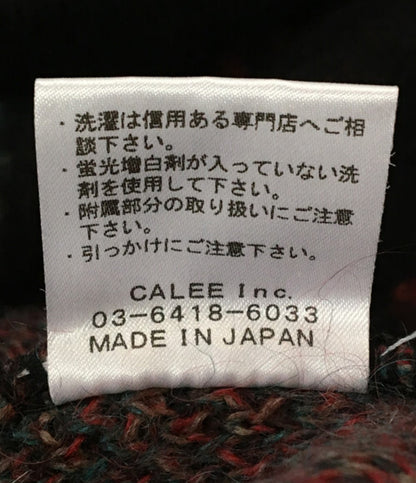 CALEE モヘアニット 総柄 メンズ SIZE L キャリー