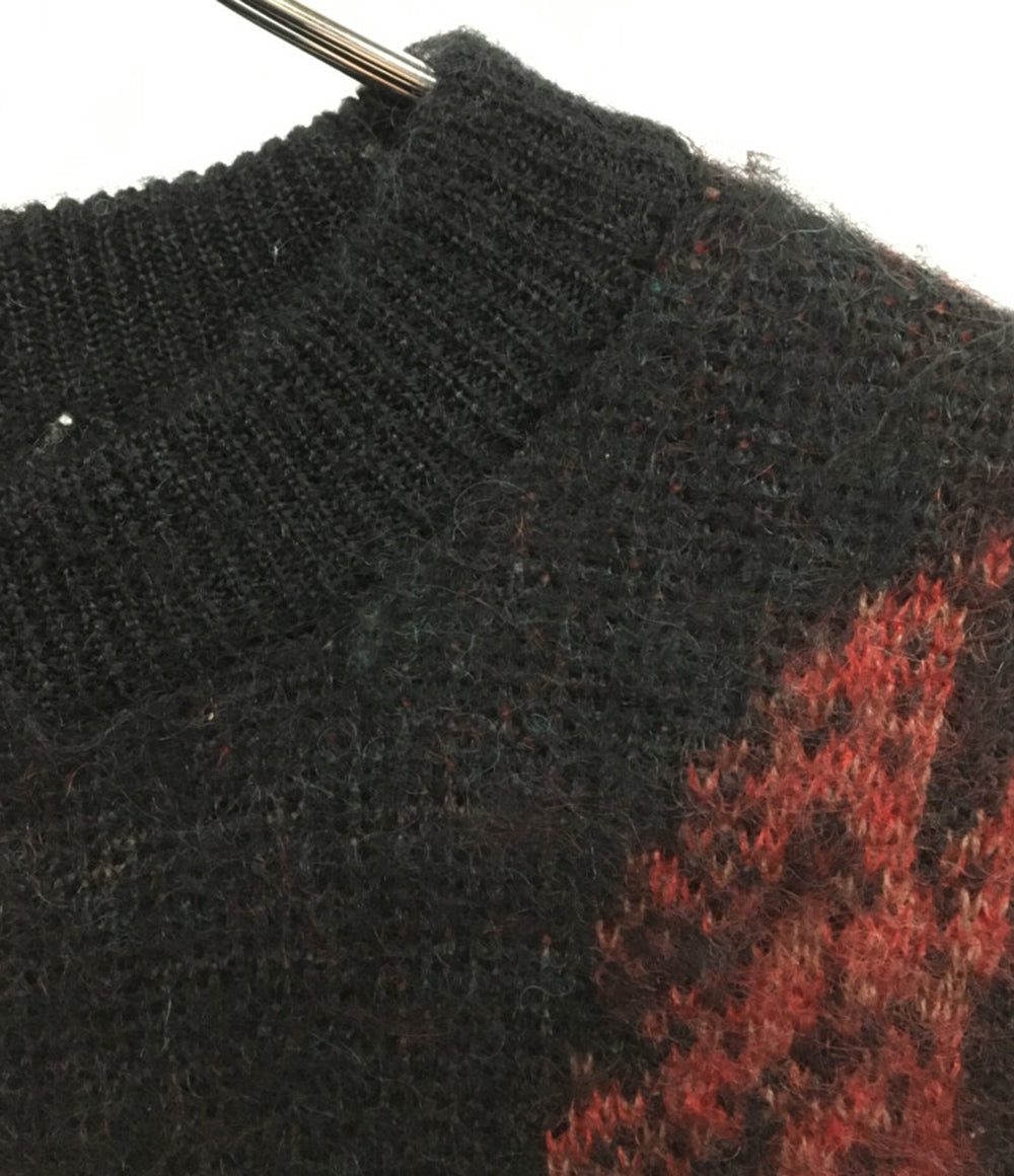 CALEE モヘアニット 総柄 メンズ SIZE L キャリー