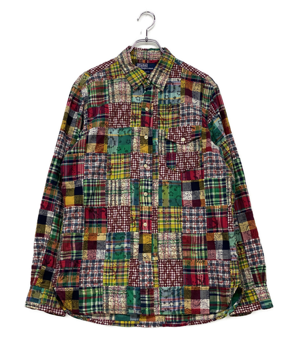POLO RALPH LAUREN 長袖シャツ Patchwork Oxford Shirt メンズ SIZE M ポロ・ラルフローレン
