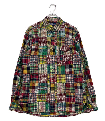 POLO RALPH LAUREN 長袖シャツ Patchwork Oxford Shirt メンズ SIZE M ポロ・ラルフローレン