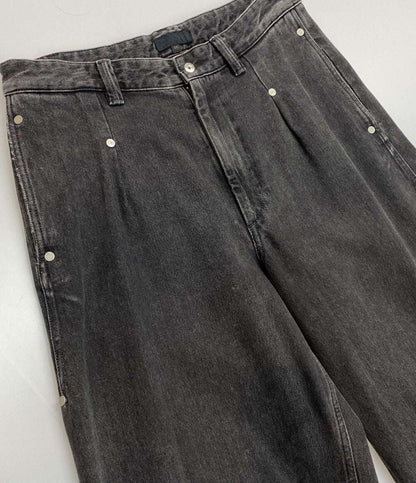 Omar Afridi オマールアフリディ デニムパンツ RIVETED WIDE CROPPED DENIM TROUSERS メンズ SIZE 46