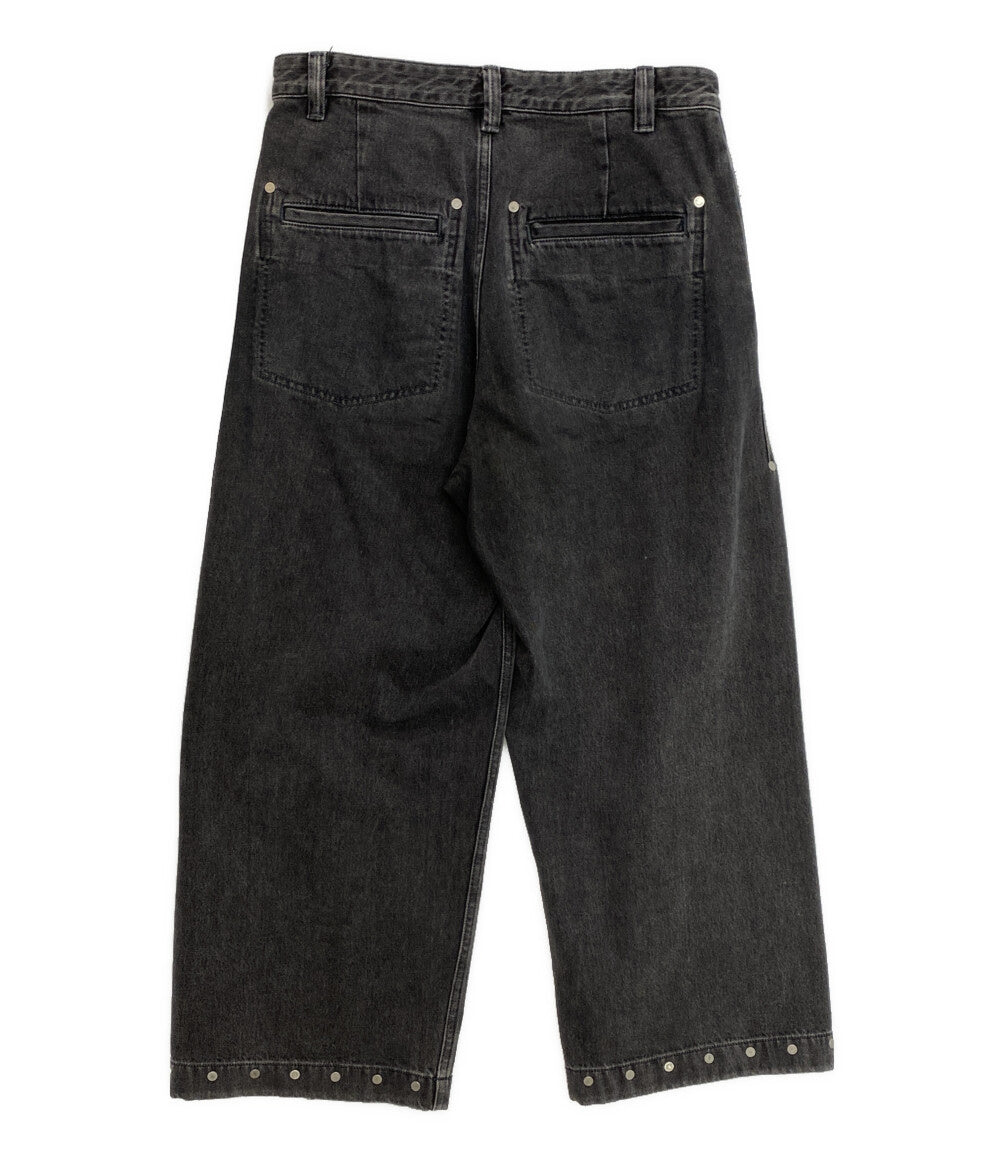 Omar Afridi オマールアフリディ デニムパンツ RIVETED WIDE CROPPED DENIM TROUSERS メンズ SIZE 46