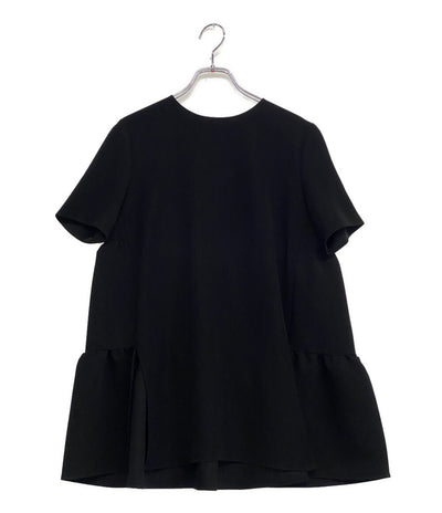 美品 YOKO CHAN 半袖シャツ ハーフスリーブサイドスリットバックティアードブラウス レディース SIZE 38 ヨーコチャン