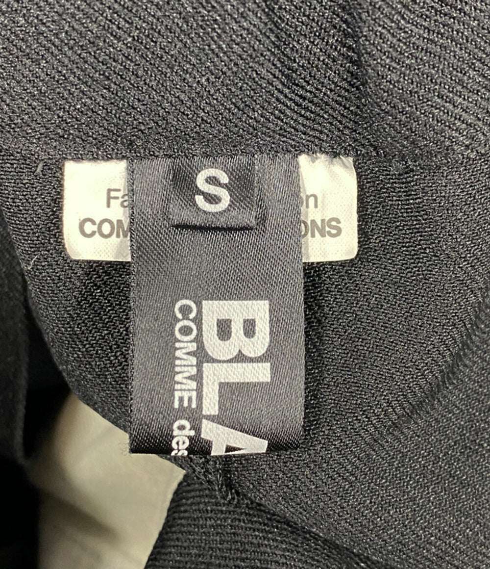 美品 BLACK COMME des GARCONS ポリ縮絨プリーツスカート 25AW 1P-S010 レディース SIZE S ブラックコムデギャルソン