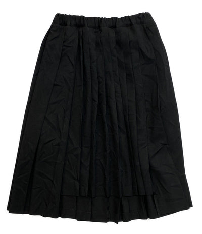 美品 BLACK COMME des GARCONS ポリ縮絨プリーツスカート 25AW 1P-S010 レディース SIZE S ブラックコムデギャルソン