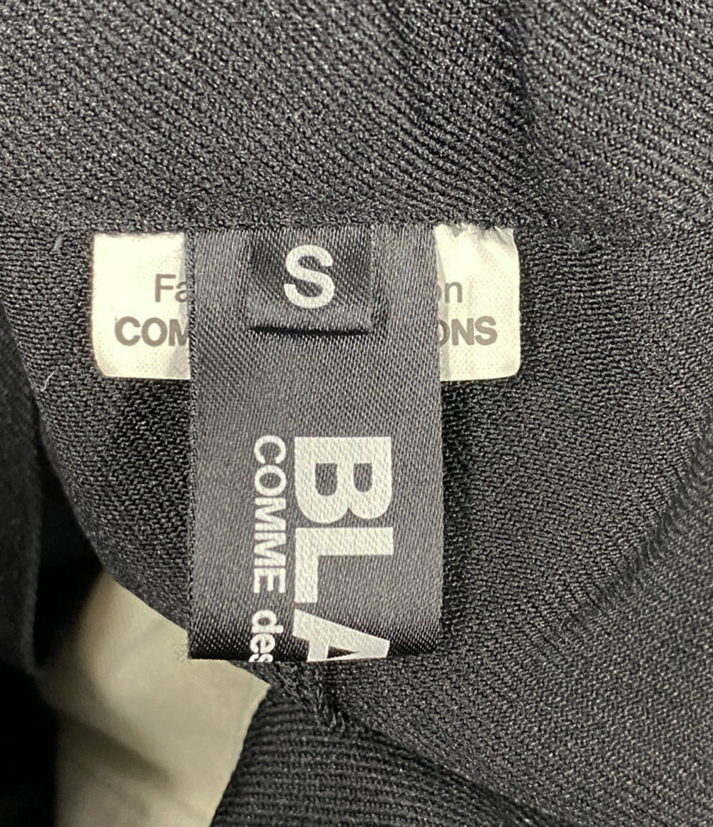 美品 BLACK COMME des GARCONS ポリ縮絨プリーツスカート 25AW 1P-S010 レディース SIZE S ブラックコムデギャルソン