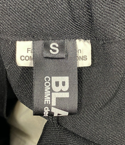 美品 BLACK COMME des GARCONS ポリ縮絨プリーツスカート 25AW 1P-S010 レディース SIZE S ブラックコムデギャルソン
