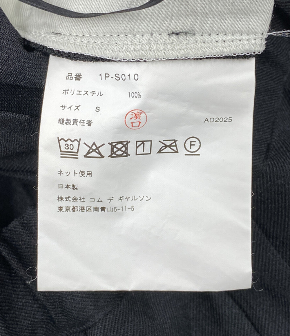 美品 BLACK COMME des GARCONS ポリ縮絨プリーツスカート 25AW 1P-S010 レディース SIZE S ブラックコムデギャルソン
