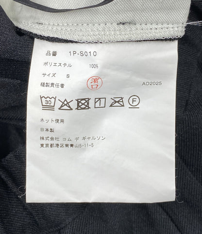 美品 BLACK COMME des GARCONS ポリ縮絨プリーツスカート 25AW 1P-S010 レディース SIZE S ブラックコムデギャルソン