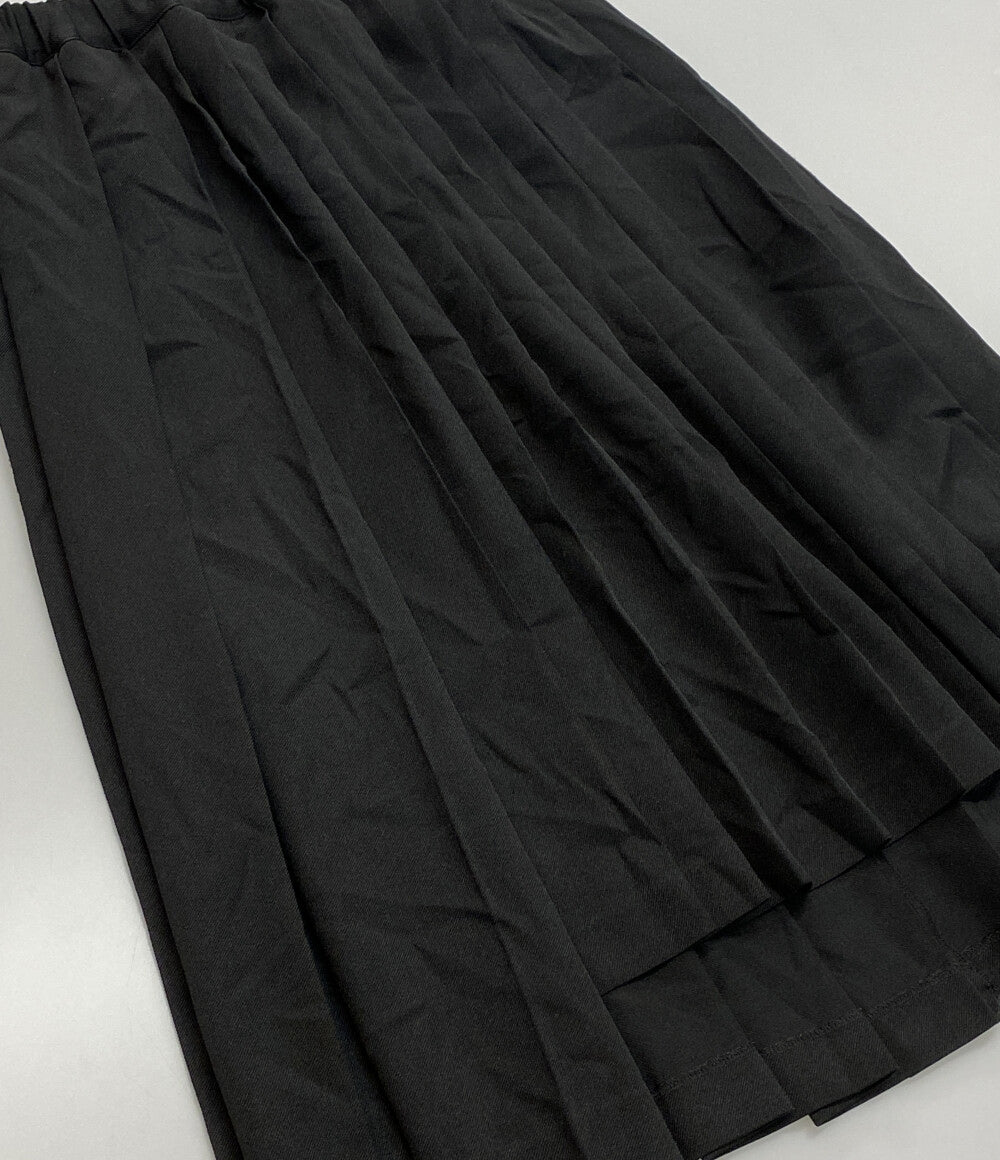 美品 BLACK COMME des GARCONS ポリ縮絨プリーツスカート 25AW 1P-S010 レディース SIZE S ブラックコムデギャルソン