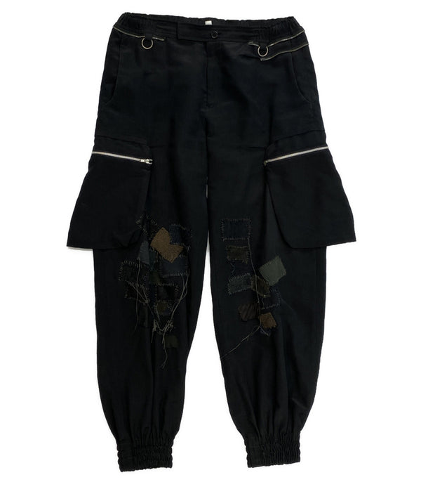 UNDERCOVER アンダーカバー 16ss T期 復刻 カーゴパンツ ジップ UNDERCOVER カーゴパンツ SCAB期 ブラック パッチワーク メンズ SIZE M