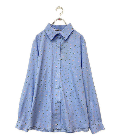美品 anna sui nyc アナスイエヌワイシー 長袖シャツ フラワータイシャツ 16111361 レディース SIZE F