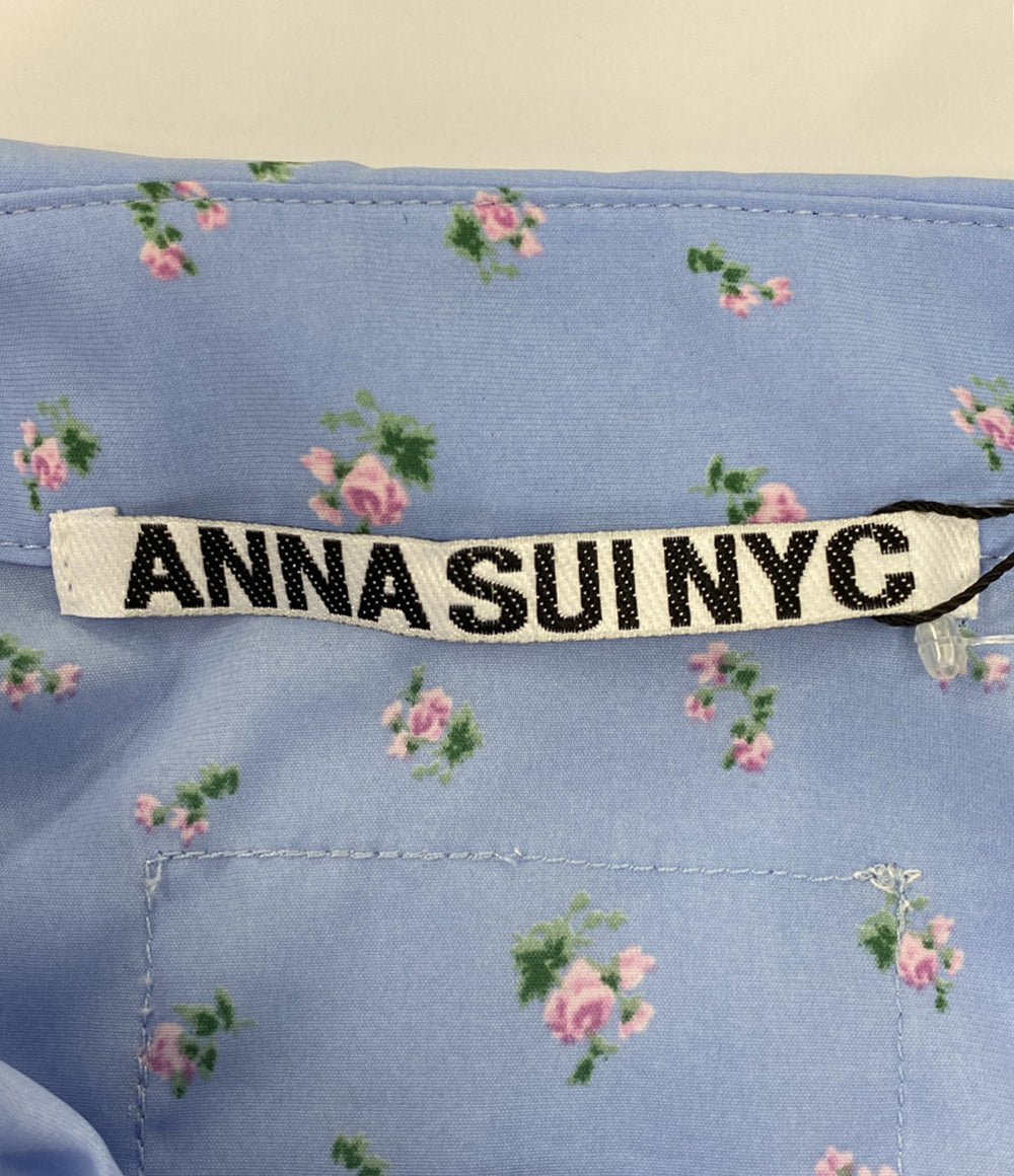 美品 anna sui nyc アナスイエヌワイシー 長袖シャツ フラワータイシャツ 16111361 レディース SIZE F