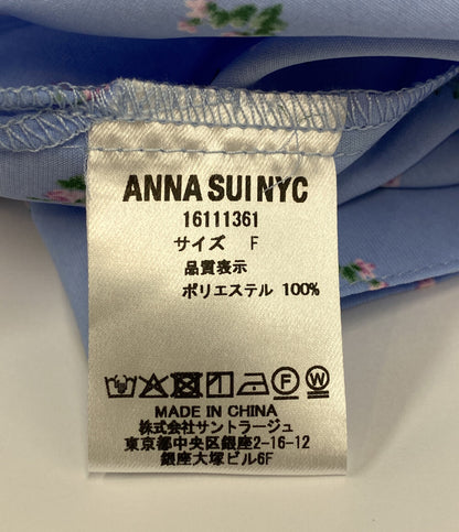 美品 anna sui nyc アナスイエヌワイシー 長袖シャツ フラワータイシャツ 16111361 レディース SIZE F