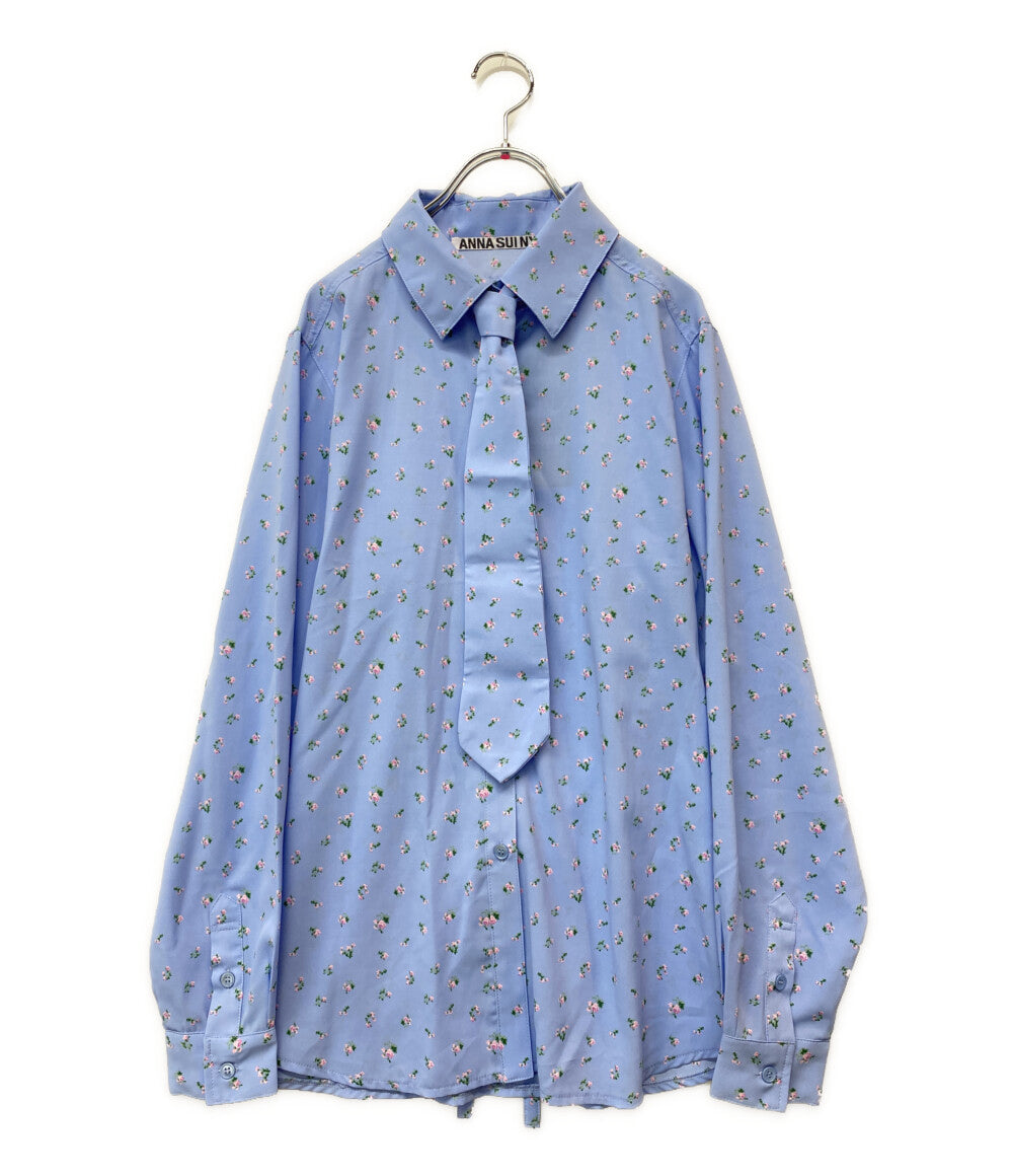 美品 anna sui nyc アナスイエヌワイシー 長袖シャツ フラワータイシャツ 16111361 レディース SIZE F