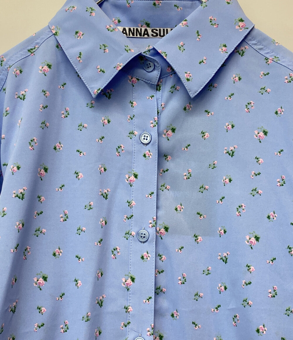 美品 anna sui nyc アナスイエヌワイシー 長袖シャツ フラワータイシャツ 16111361 レディース SIZE F