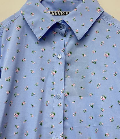 美品 anna sui nyc アナスイエヌワイシー 長袖シャツ フラワータイシャツ 16111361 レディース SIZE F