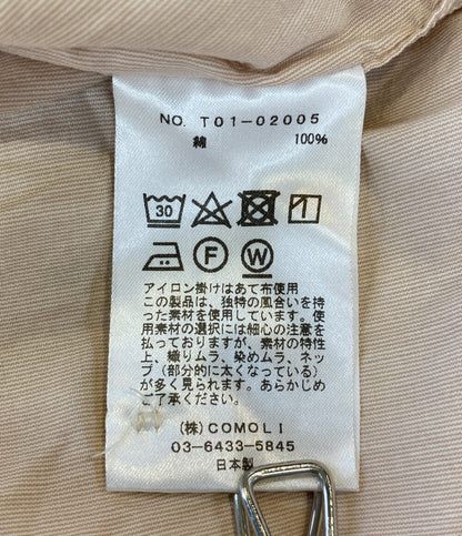 COMOLI コットンシャツ ライトベージュ T01-02005 メンズ SIZE 2 コモリ