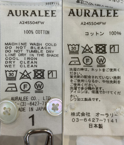 AURALEE 長袖シャツ WRINKLED WASHED FINX TWILL SHIRT 2024SS A24SS04FW メンズ SIZE 1 オーラリー