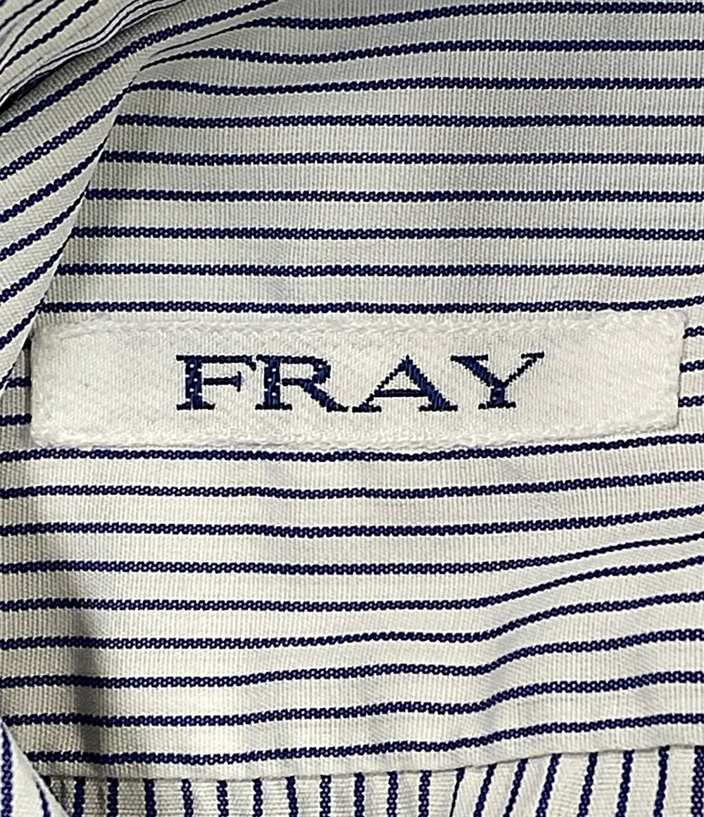 FRAY フライ 長袖シャツ ストライプシャツ ブルー コットン イタリア製 メンズ SIZE 39