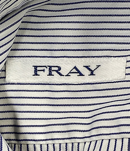 FRAY フライ 長袖シャツ ストライプシャツ ブルー コットン イタリア製 メンズ SIZE 39