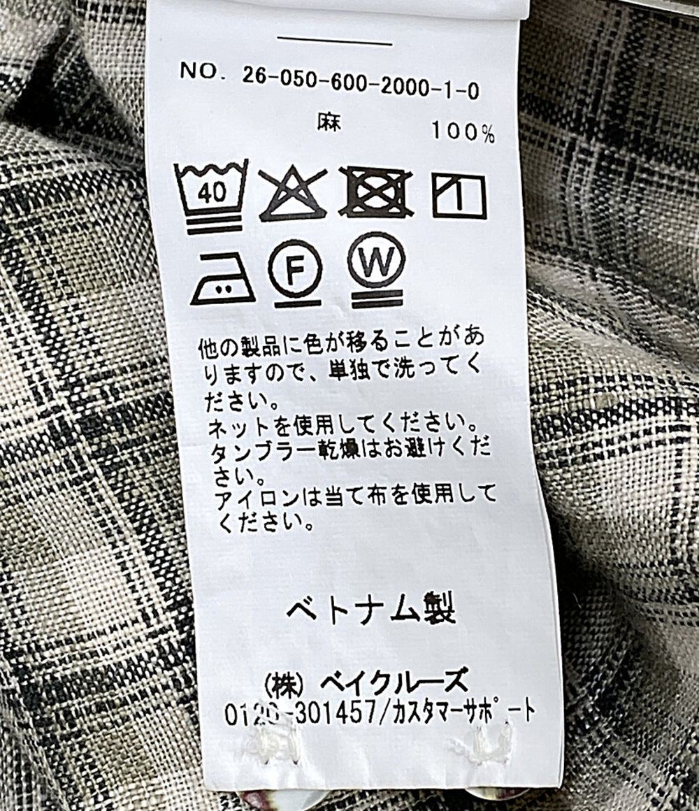 美品 JOURNAL STANDARD 長袖チェックシャツ 26-050-600-2000-1-0 メンズ SIZE S ジャーナルスタンダード