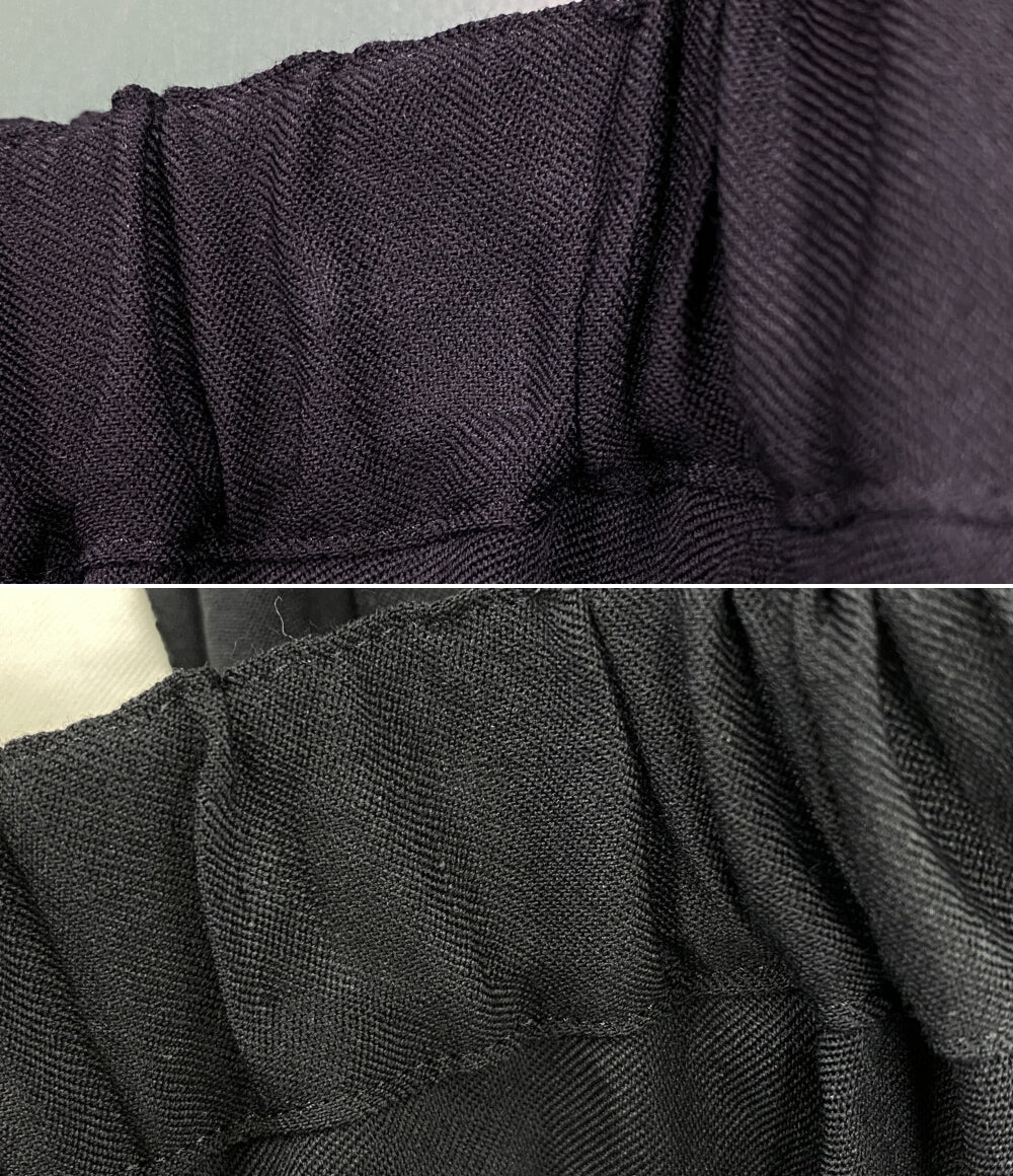 BLACK COMME des GARCONS ドーナツパンツ Wool Gabardine Donut Pants 25SS 1O-P002 メンズ SIZE S ブラックコムデギャルソン