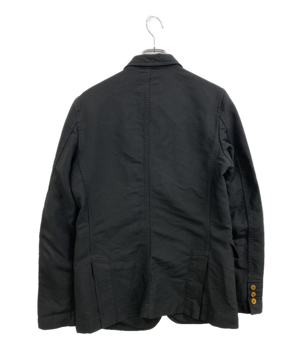 COMME des GARCONS HOMME DEUX テーラードジャケット ブラック ジップ ピークドラペル 17SS DS-J047 メンズ SIZE XS コムデギャルソンオムドゥ