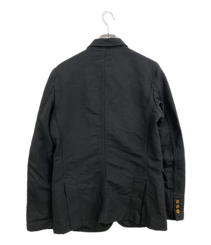 COMME des GARCONS HOMME DEUX テーラードジャケット ブラック ジップ ピークドラペル 17SS DS-J047 メンズ SIZE XS コムデギャルソンオムドゥ