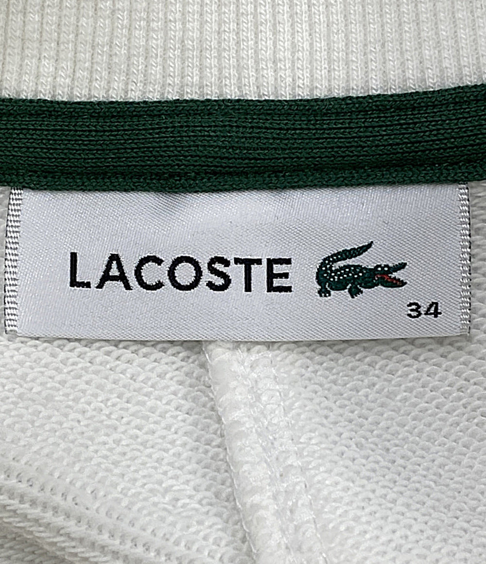 美品 LACOSTE 裏パイル スウェット MA-1 ブルゾン ホワイト SF008J レディース SIZE 34 ラコステ