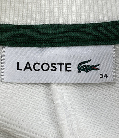 美品 LACOSTE 裏パイル スウェット MA-1 ブルゾン ホワイト SF008J レディース SIZE 34 ラコステ