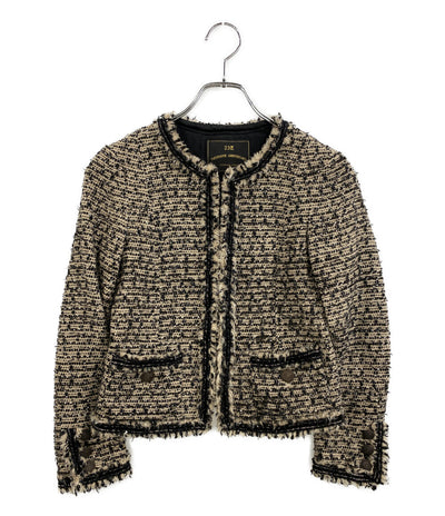 23区 ノーカラージャケット LINTON社 20周年記念 ツイード レディース SIZE 36 ニジュウサンク
