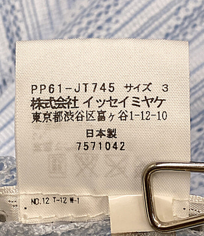 美品 PLEATS PLEASE ノースリーブワンピース 総柄スリーブレスメッシュチュニック PP61-JT745 レディース SIZE 3 プリーツプリーズ