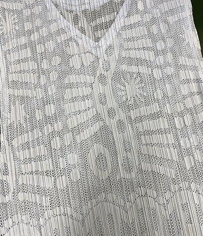 美品 PLEATS PLEASE ノースリーブワンピース 総柄スリーブレスメッシュチュニック PP61-JT745 レディース SIZE 3 プリーツプリーズ