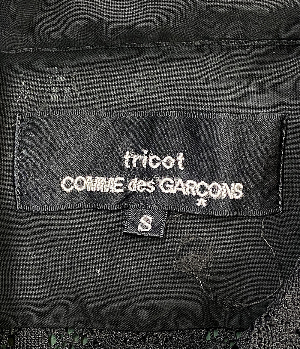 tricot COMME des GARCONS 長袖シャツ 総レースラウンドカラーブラウス 2002AW TG-B016 レディース SIZE S トリココムデギャルソン