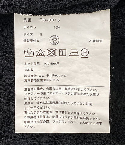 tricot COMME des GARCONS 長袖シャツ 総レースラウンドカラーブラウス 2002AW TG-B016 レディース SIZE S トリココムデギャルソン