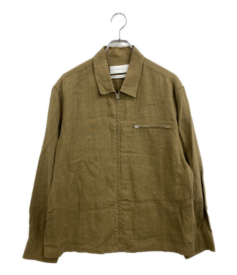 CARUSO ジャケット リネン ブラウン 62-08-32-08001 メンズ SIZE 48 カルーソー