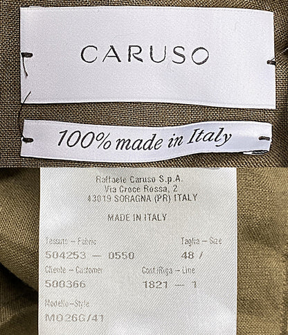 CARUSO ジャケット リネン ブラウン 62-08-32-08001 メンズ SIZE 48 カルーソー
