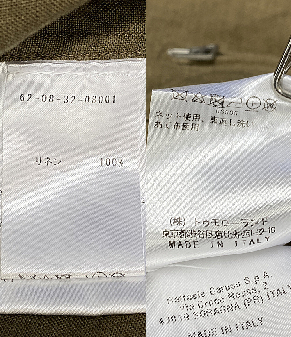 CARUSO ジャケット リネン ブラウン 62-08-32-08001 メンズ SIZE 48 カルーソー