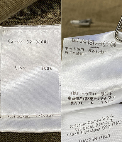 CARUSO ジャケット リネン ブラウン 62-08-32-08001 メンズ SIZE 48 カルーソー