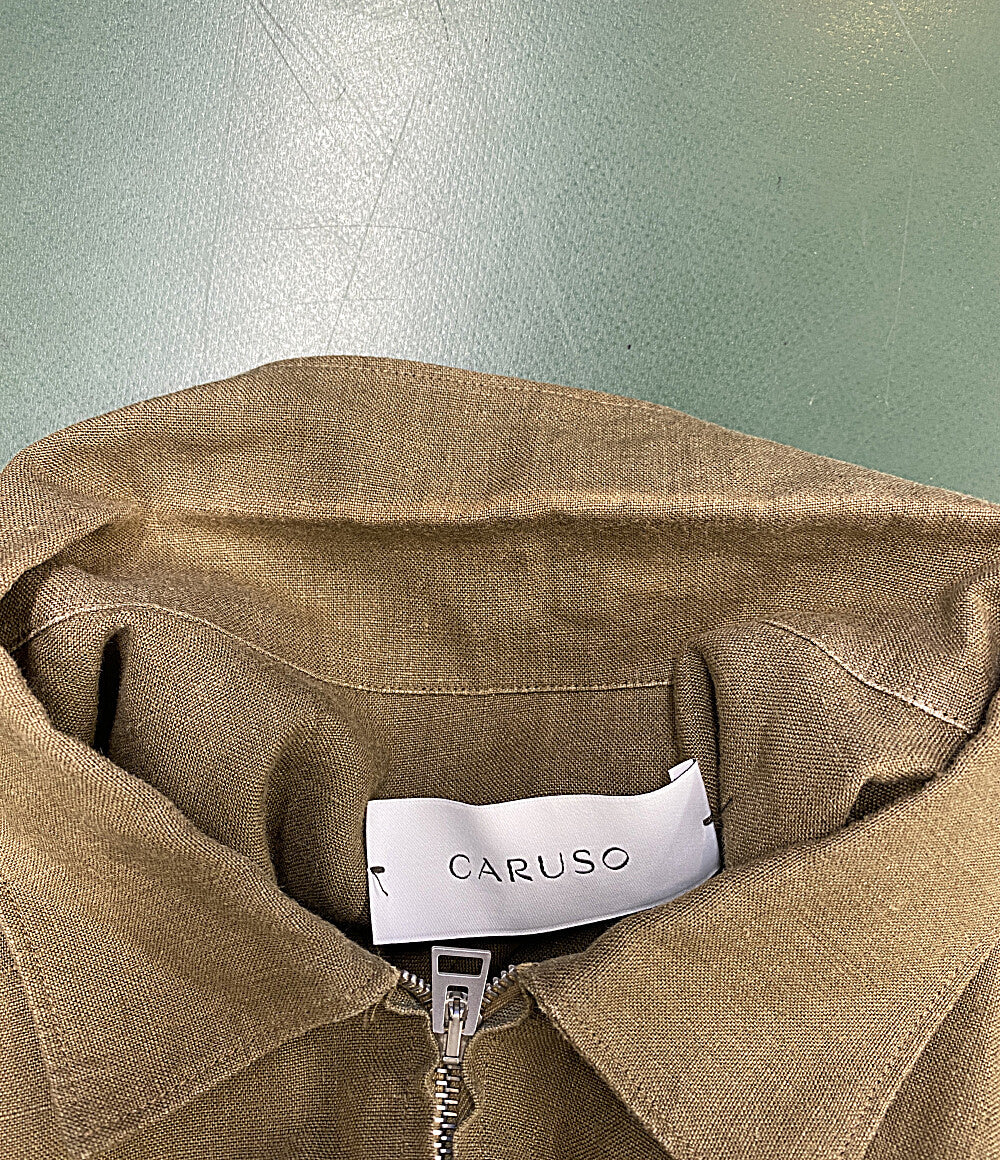 CARUSO ジャケット リネン ブラウン 62-08-32-08001 メンズ SIZE 48 カルーソー
