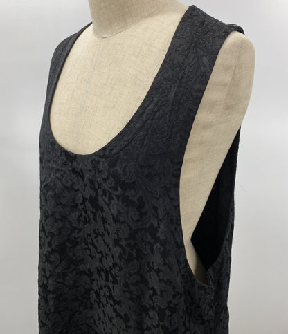 BLACK COMME des GARCONS ペイズリー刺繍変形フレアノースリーブワンピース 2026SS 1Q-A009 レディース SIZE M ブラックコムデギャルソン
