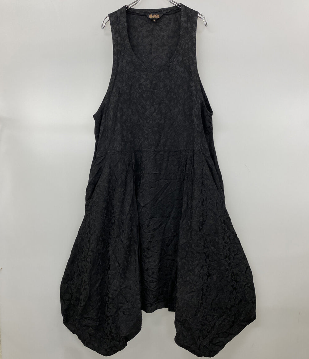 BLACK COMME des GARCONS ペイズリー刺繍変形フレアノースリーブワンピース 2026SS 1Q-A009 レディース SIZE M ブラックコムデギャルソン