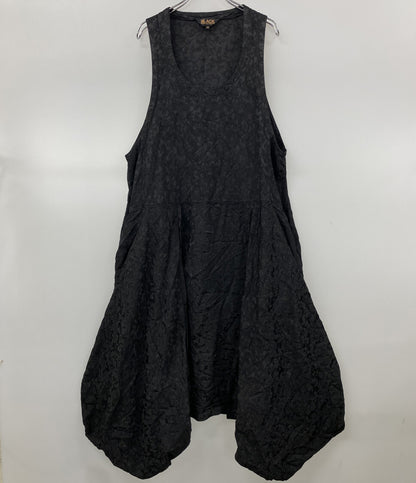 BLACK COMME des GARCONS ペイズリー刺繍変形フレアノースリーブワンピース 2026SS 1Q-A009 レディース SIZE M ブラックコムデギャルソン