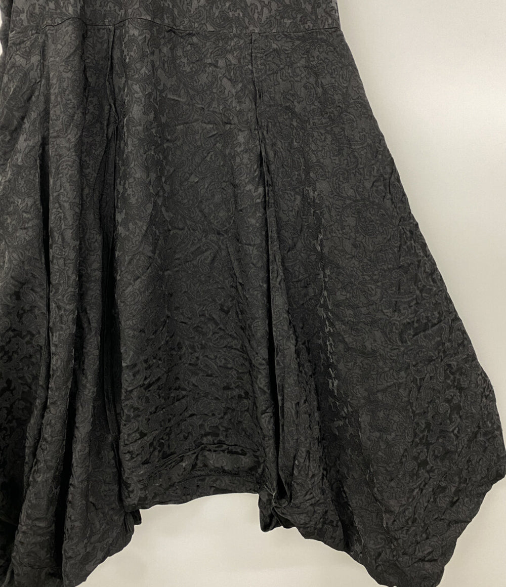 BLACK COMME des GARCONS ペイズリー刺繍変形フレアノースリーブワンピース 2026SS 1Q-A009 レディース SIZE M ブラックコムデギャルソン