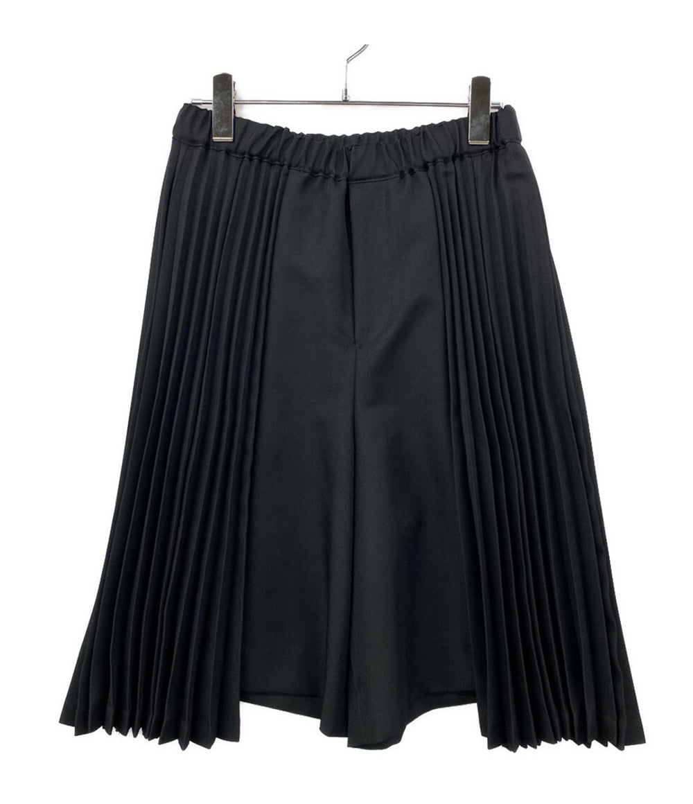 BLACK COMME des GARCONS パンツ 2026SS サイドプリーツショーツ 1Q-P012 メンズ SIZE XS ブラックコムデギャルソン